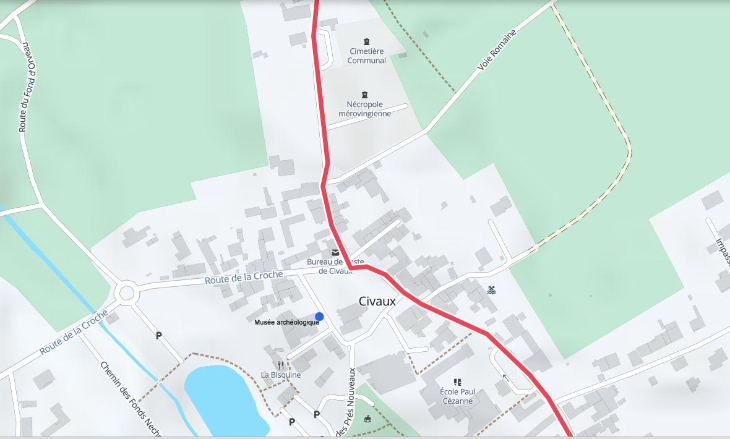emplacement du musée sur l'EV3